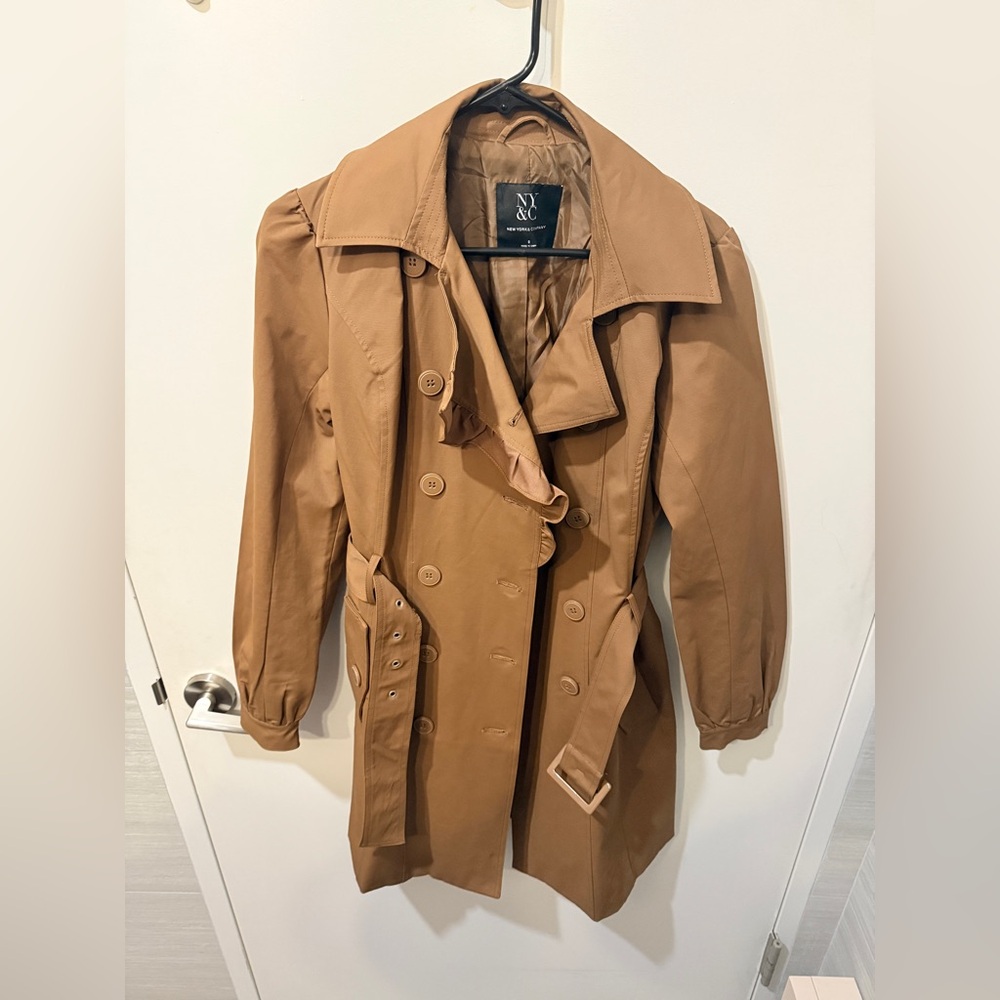 New York & Company Women's Brown Trench Coat